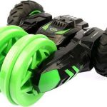 Драйв трюковая трёхколёсная машина-перевёртыш на радиоуправлении 1toy, черно-зеленый - Т10960